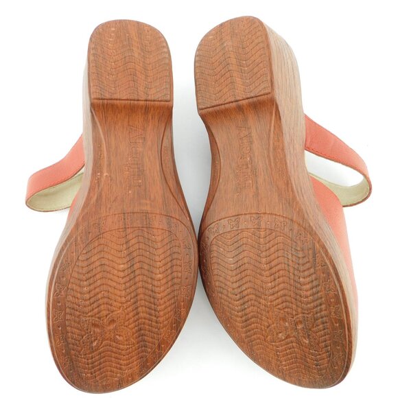 New ALEGRIA Red Leather Mary Jane Mule Clogs 39 - Picture 3 of 5